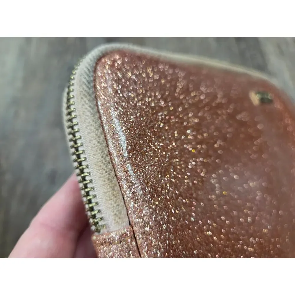 Kate Spade New York Rose Gold Glitter Sleeve for 13” Laptop Padded Zippered